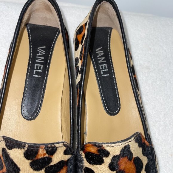 Vaneli Albion Shoes Womens Size 8.5 Narrow Slip On Animal Print Calf Hair NWOB - Picture 10 of 11